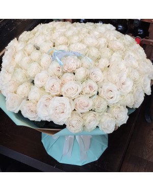 Buchet trandafiri albi -101 SnowFlake