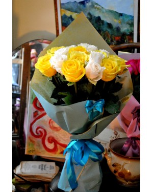 Buchet Trandafiri Macarons